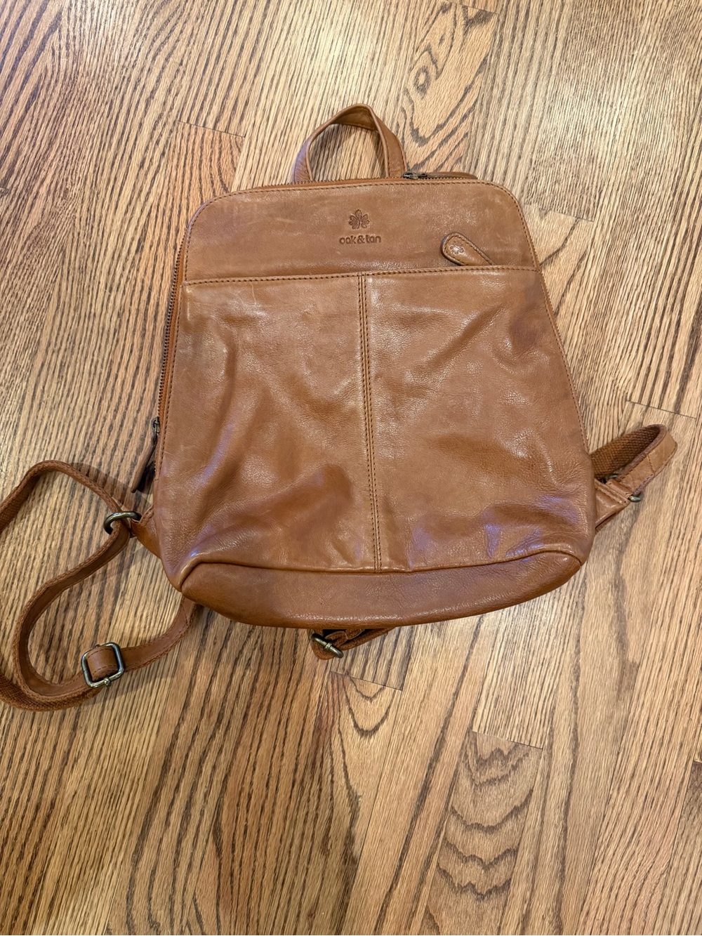 Oak & Tan Leather Backpack